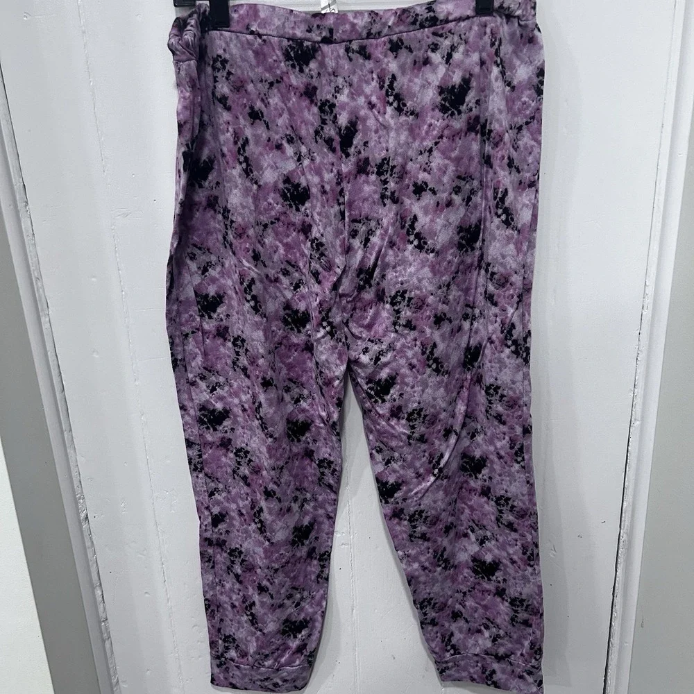 Jessica Simpson 2 Piece Purple PJ Lounge Set Petite XL Long Sleeve Henley